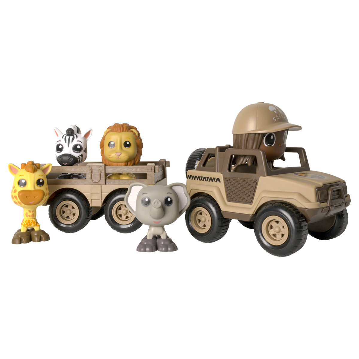 Safari Set - Off-Road Vehicle, Trailer and figures