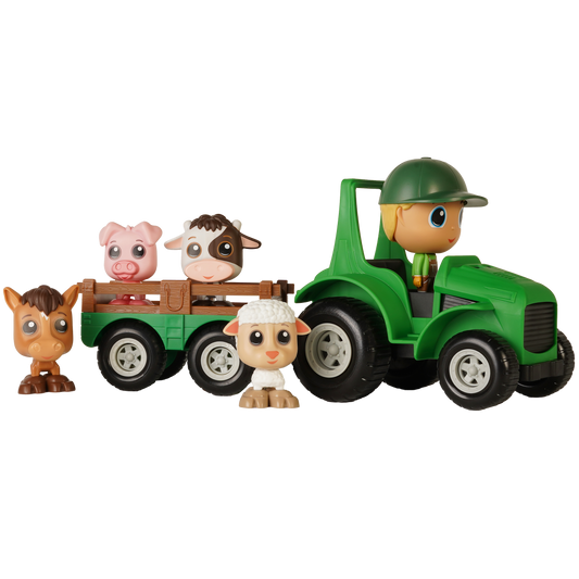 Ensemble Tracteur & Remorque avec Figurine