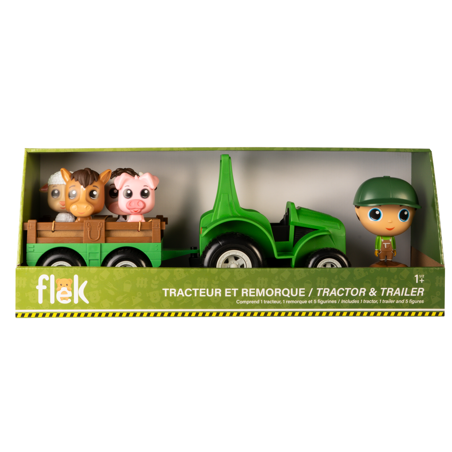 Ensemble Tracteur & Remorque avec Figurine