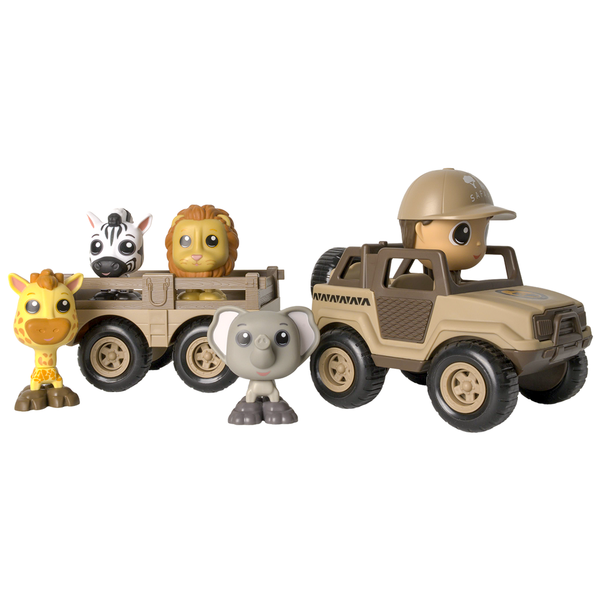 Safari Set - Off-Road Vehicle, Trailer and figures