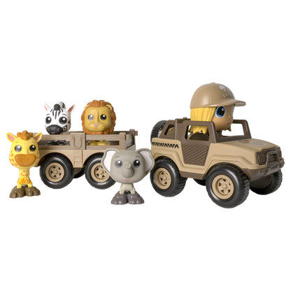 Safari Set - Off-Road Vehicle, Trailer and figures