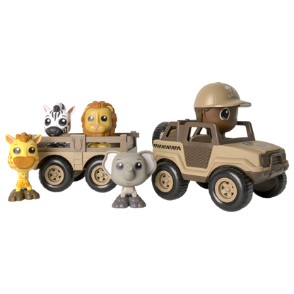 Safari Set - Off-Road Vehicle, Trailer and figures