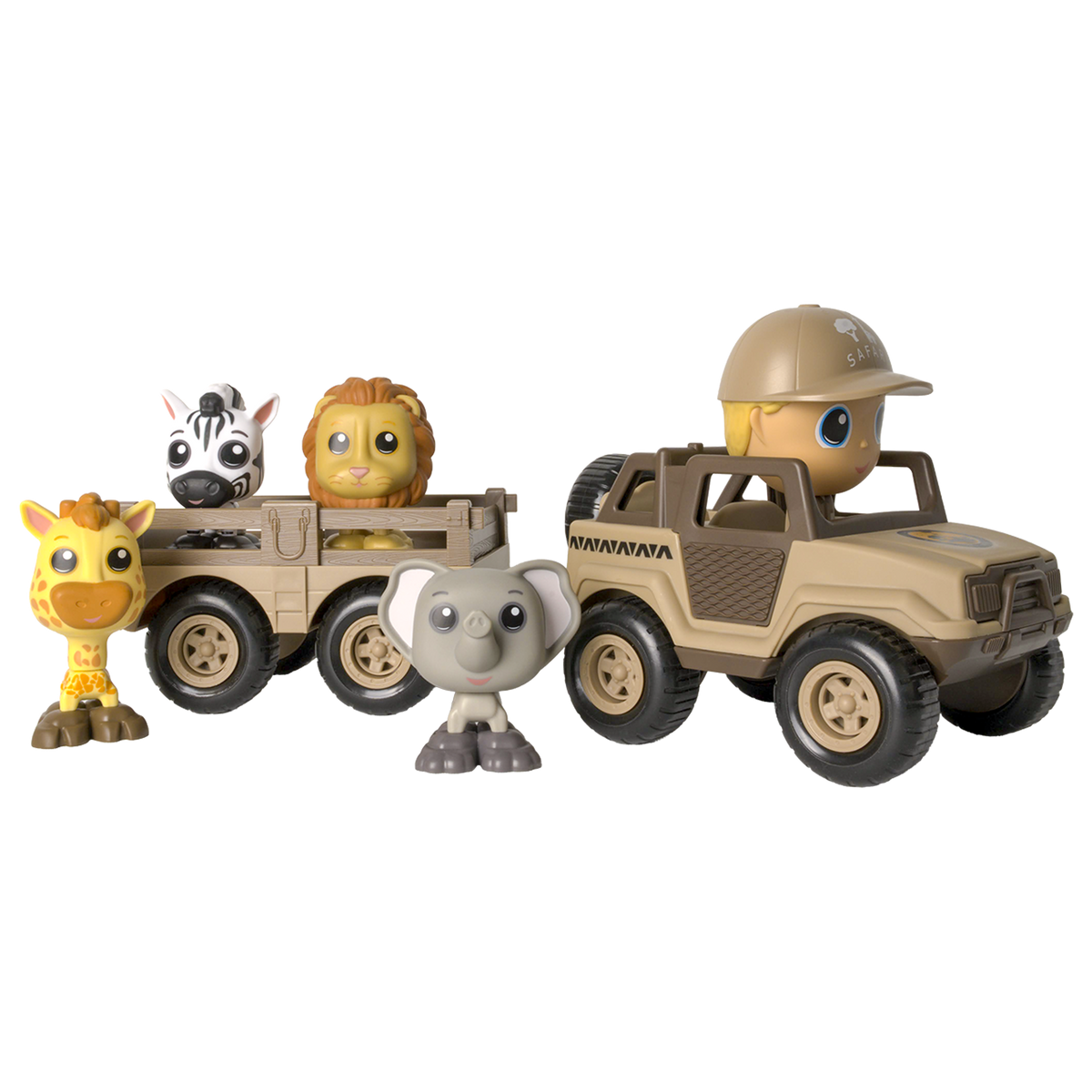 Safari Set - Off-Road Vehicle, Trailer and figures