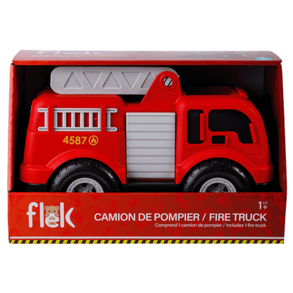 Camion de pompier — Jouet préscolaire conçu au Québec