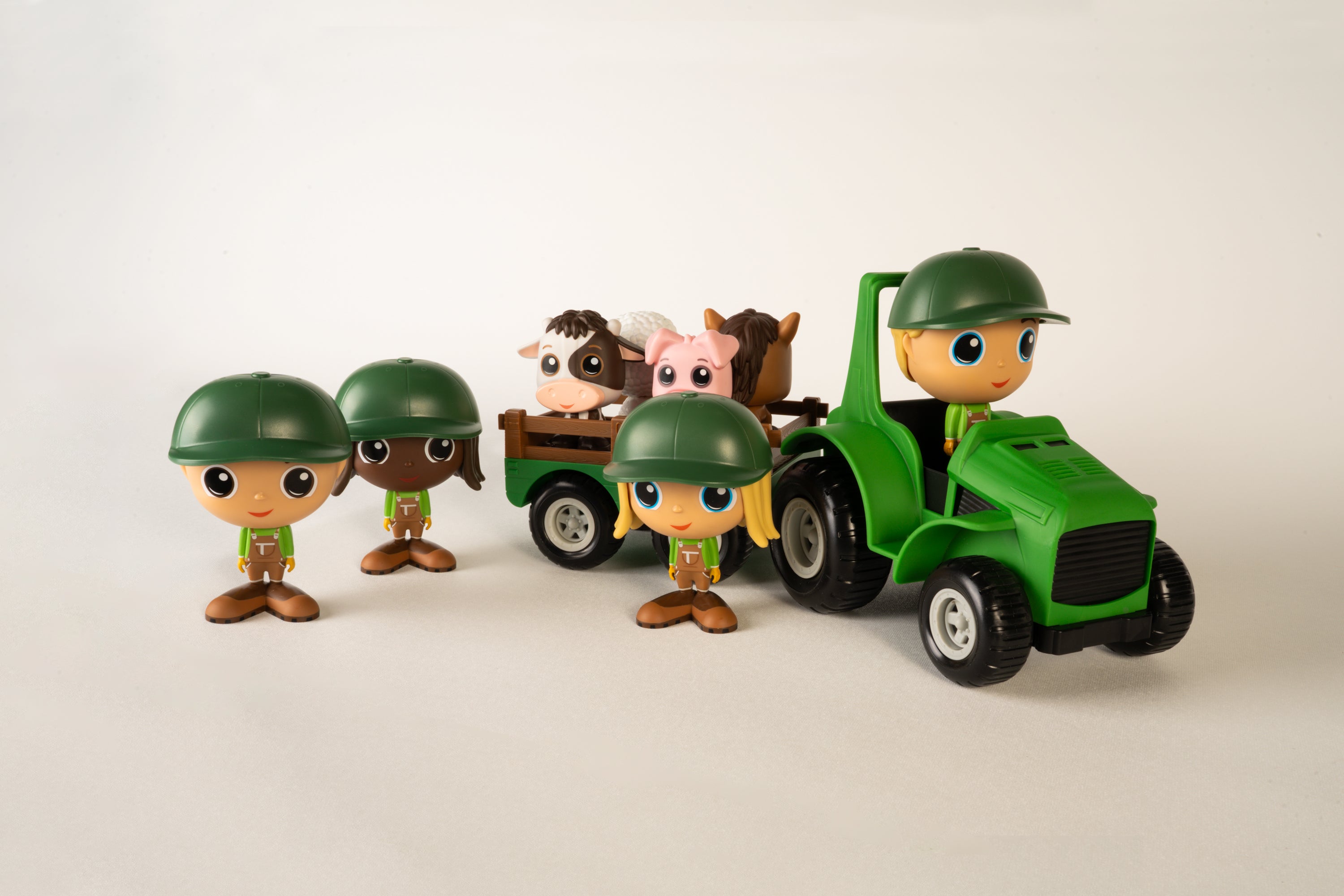 Figurines ferme et Ensemble Tracteur & Remorque - jouet Flek conçu au Québec