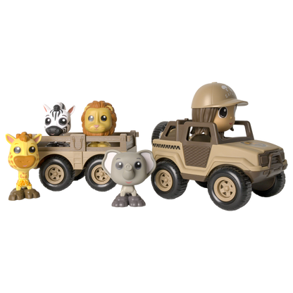 Safari Set - Off-Road Vehicle, Trailer and figures