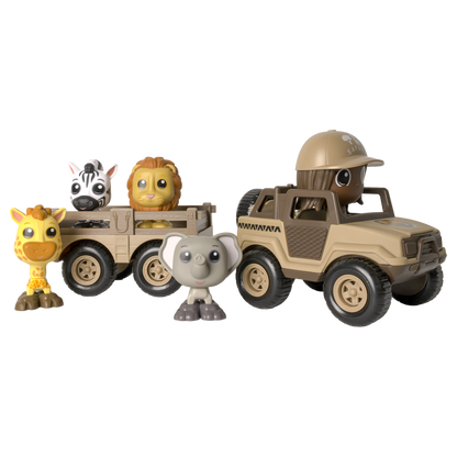 Safari Set - Off-Road Vehicle, Trailer and figures