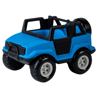 Camion tout-terrain bleu — Jouet préscolaire conçu au Québec