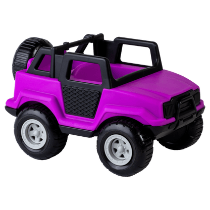 Camion tout-terrain mauve — Jouet préscolaire conçu au Québec