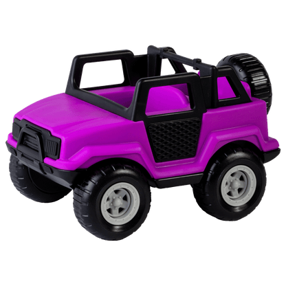 Camion tout-terrain mauve — Jouet préscolaire conçu au Québec