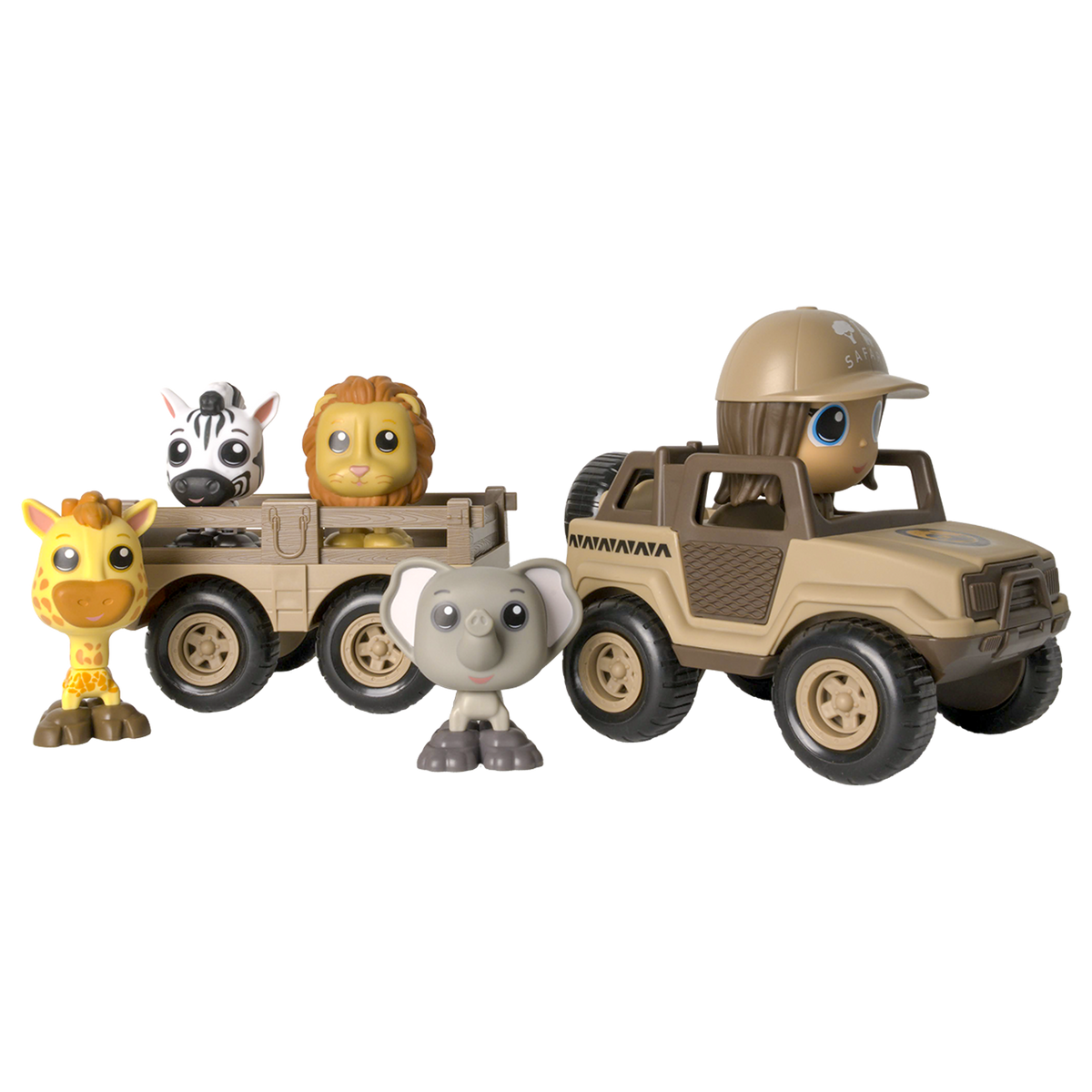Safari Set - Off-Road Vehicle, Trailer and figures