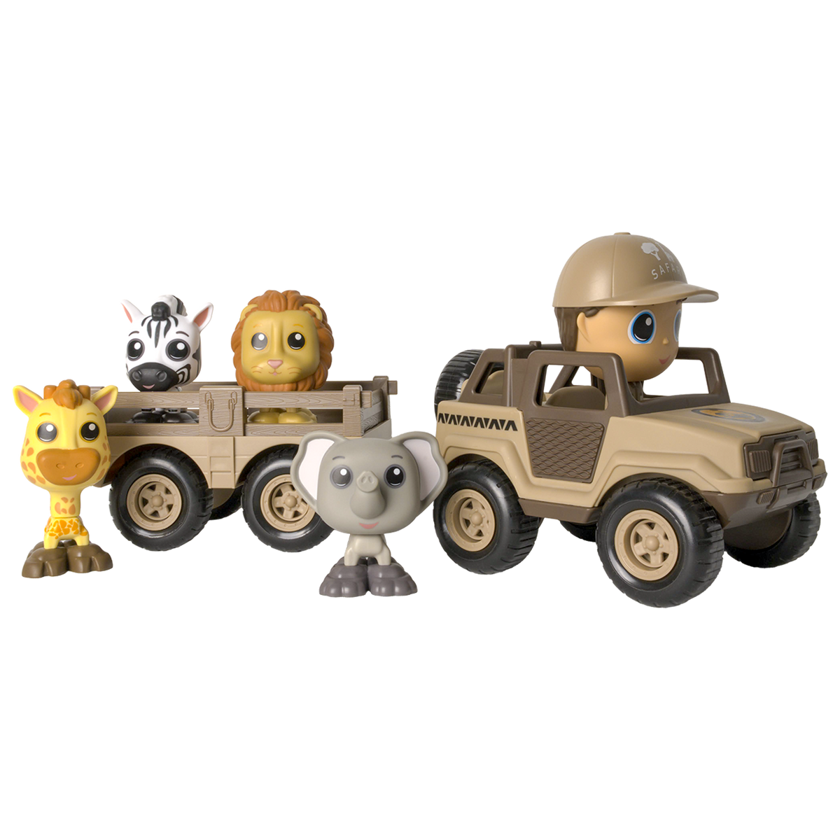 Safari Set - Off-Road Vehicle, Trailer and figures