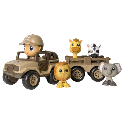 Safari Set - Off-Road Vehicle, Trailer and figures