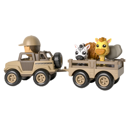 Safari Set - Off-Road Vehicle, Trailer and figures
